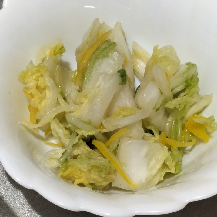 ポリ袋で簡単作り置き♪白菜と柚子で蜂蜜入り浅漬け